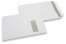 Kuverte s prozorčićem, bijele, 229 x 324 mm (C4), prozorčić zdesna 40 x 110 mm, položaj prozora 20 mm sa desno i 60 mm gornja strana, 120-gramske, gumirano zatvaranje, težina svake pribl. 20 g | PIT Packaging.hr | Kuverte