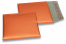 Mat metalik kuverte sa zračnim jastučićima-reciklirane - narančasta 165 x 165 mm | PIT Packaging.hr | Kuverte