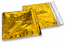 Holografske metalik folijske kuverte u zlatnoj boji - 165 x 165 mm | PIT Packaging.hr | Kuverte