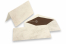 Kuverte s mramornim uzorkom (110 x 220 mm) i kartica (105 x 210 mm) - smeđa, obloženom unutrašnjom stranom smeđa | PIT Packaging.hr | Kuverte