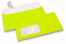 Fluorescentne kuverte - žute, s prozorom 45 x 90 mm, položaj prozora 20 mm sa lijevo i 15 mm odozdo | PIT Packaging.hr | Kuverte