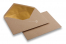 Kuverte od kraft papira s podstavom - 114 x 162 mm (C 6) Zlatne | PIT Packaging.hr | Kuverte