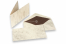 Kuverte s mramornim uzorkom (96 x 181 mm) i kartica (90 x 173 mm) - smeđa, obloženom unutrašnjom stranom smeđa | PIT Packaging.hr | Kuverte