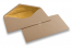 Kuverte od kraft papira s podstavom - 110 x 220 mm (EA 5/6) Zlatne | PIT Packaging.hr | Kuverte
