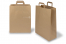 Papirnate vrećice s ručkama od plosnatog - smeđe, 320 x 140 x 420 mm | PIT Packaging.hr | Kuverte