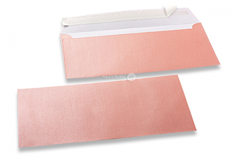 Sedefaste kuverte u baby ružičastoj boji - 110 x 220 mm