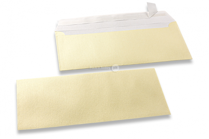Sedefaste kuverte u boji šampanjca - 110 x 220 mm