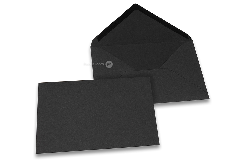 Reciklirane kuverte - Crne 114 x 162 mm