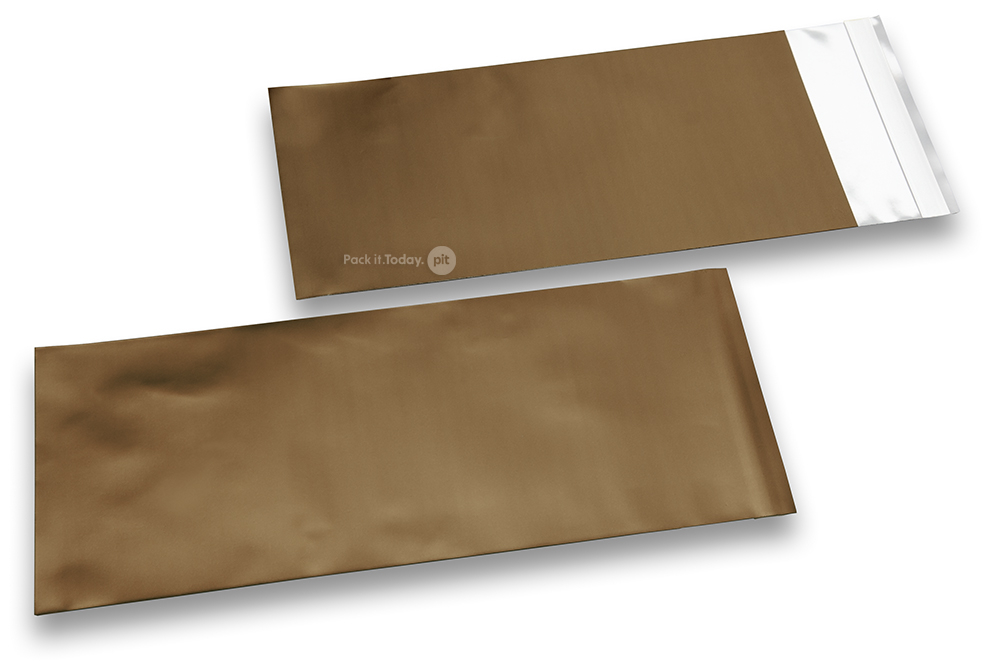Mat metalik folijske kuverte u zlatnoj boji - 110 x 220 mm