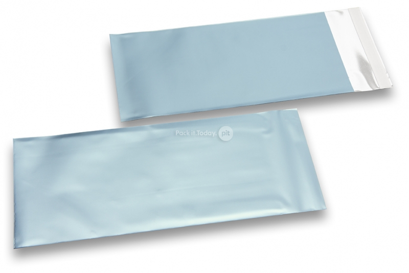 Mat metalik folijske kuverte u nježno plavoj boji - 110 x 220 mm