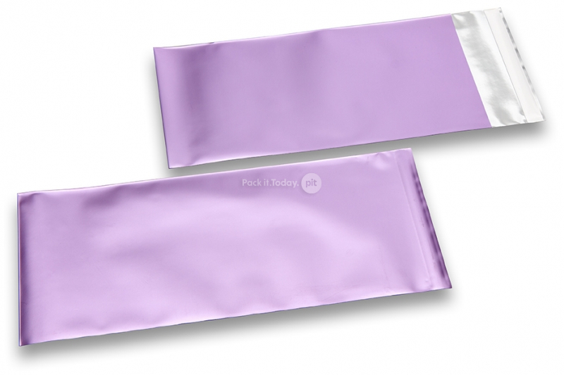 Mat metalik folijske kuverte u ljubičastoj boji - 110 x 220 mm