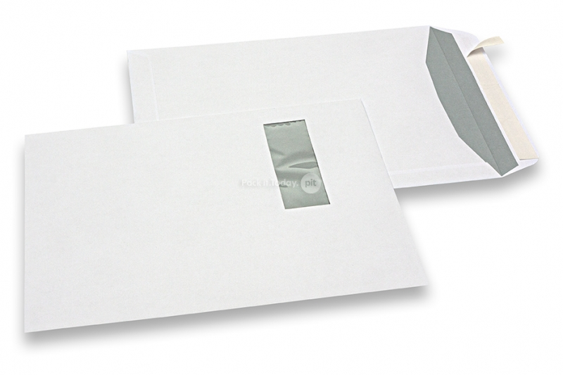 Kuverte za laserske pisače, 229 x 324 mm (C4), prozorčić slijeva 40 x 110 mm, položaj prozora 20 mm sa lijevo i 60 mm gornja strana , težina svake pribl. 19 g 