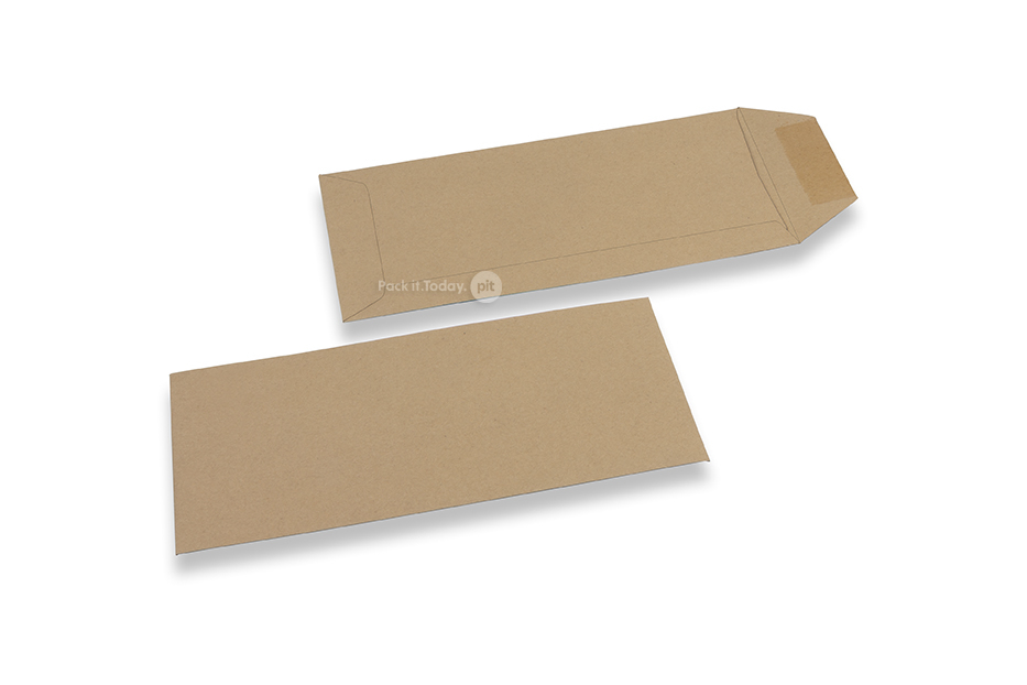 Reciklirane poslovne kuverte, 110 x 220 mm, EA5/6, preklop na kraćoj strani, gumirane, 80 g