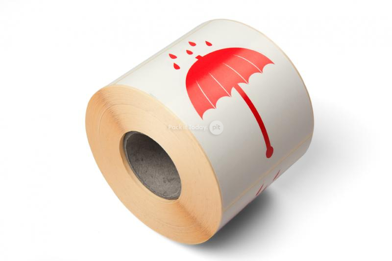 Naljepnice za pakiranje - Keep dry: umbrella (Držati na suhom: kišobran) - 90 x 115 mm