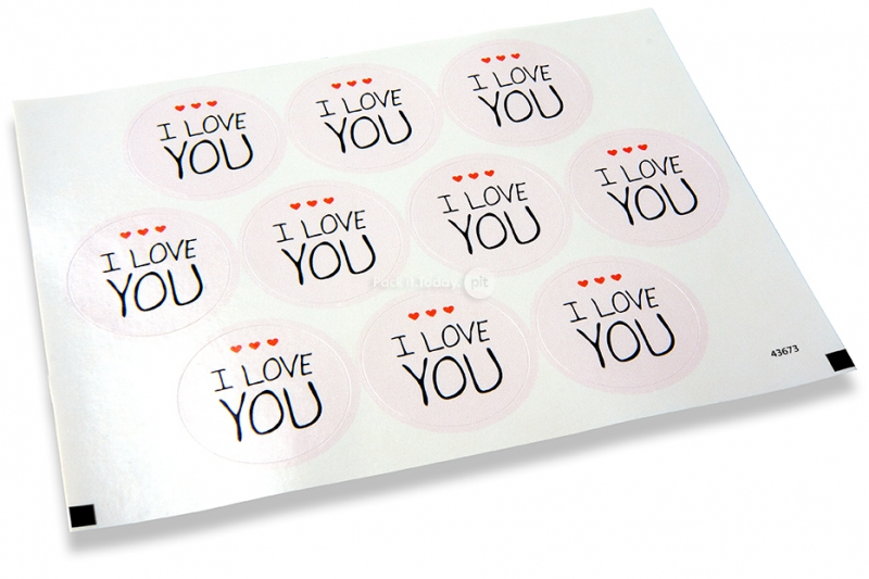 Naljepnice za kuverte na temu ljubavi - I love you