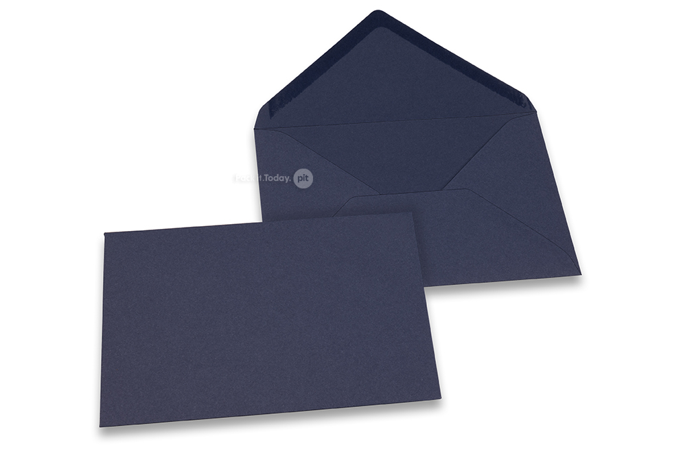 Kuverte za čestitke u bojama - Tamnoplava, 114 x 162 mm