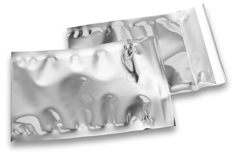 Metalik folijske kuverte u srebrnoj boji - 114 x 162 mm