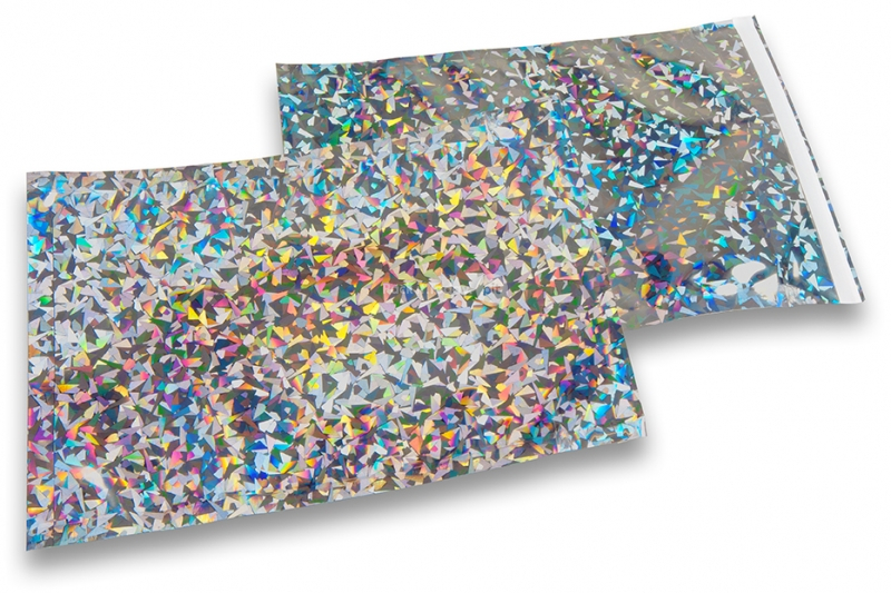 Holografske metalik folijske kuverte u srebrnoj boji - 162 x 229 mm