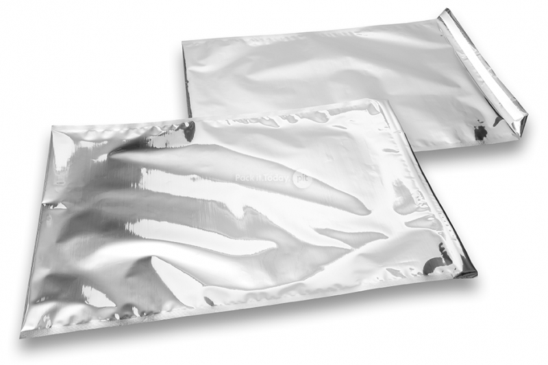 Metalik folijske kuverte u srebrnoj boji - 320 x 430 mm