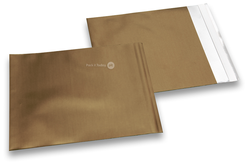 Mat metalik folijske kuverte u zlatnoj boji - 165 x 165 mm