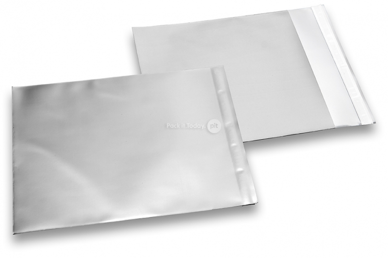 Mat metalik folijske kuverte u srebrnoj boji - 165 x 165 mm