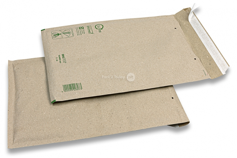 Smeđe kuverte sa zračnim jastucima od travnatog papira - 220 x 340 mm