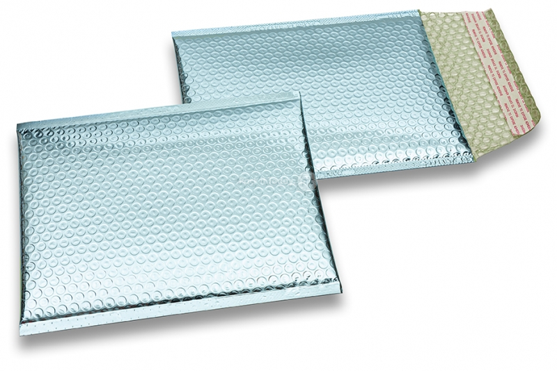 Metalik kuverte sa zračnim jastučićima-reciklirane - ledenoplava 180 x 250 mm