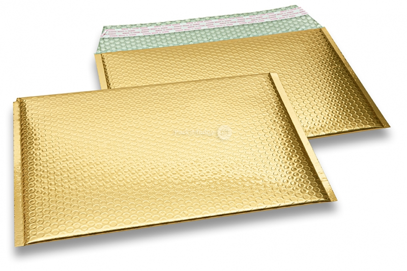 Metalik kuverte sa zračnim jastučićima-reciklirane - zlatna 235 x 325 mm