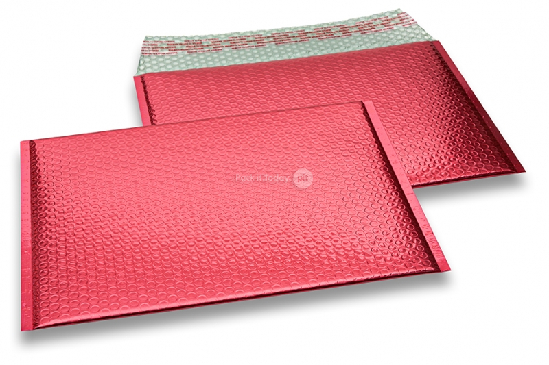 Metalik kuverte sa zračnim jastučićima-reciklirane - crvena 235 x 325 mm