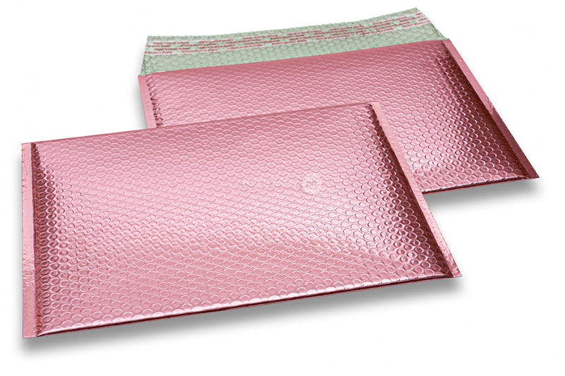 Metalik kuverte sa zračnim jastučićima-reciklirane - ružičasto zlatna 235 x 325 mm