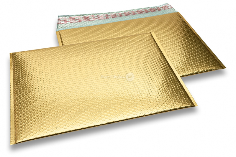 Metalik kuverte sa zračnim jastučićima-reciklirane - zlatna 320 x 425 mm