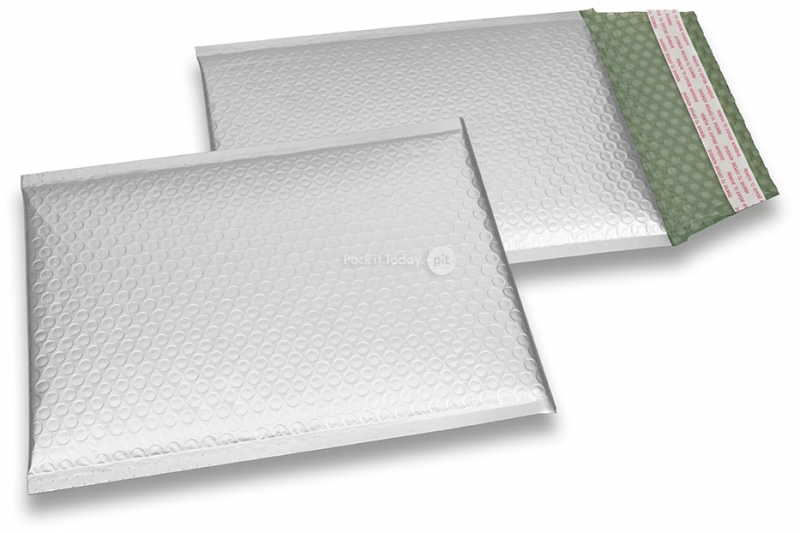 Mat metalik kuverte sa zračnim jastučićima-reciklirane - srebrna 180 x 250 mm