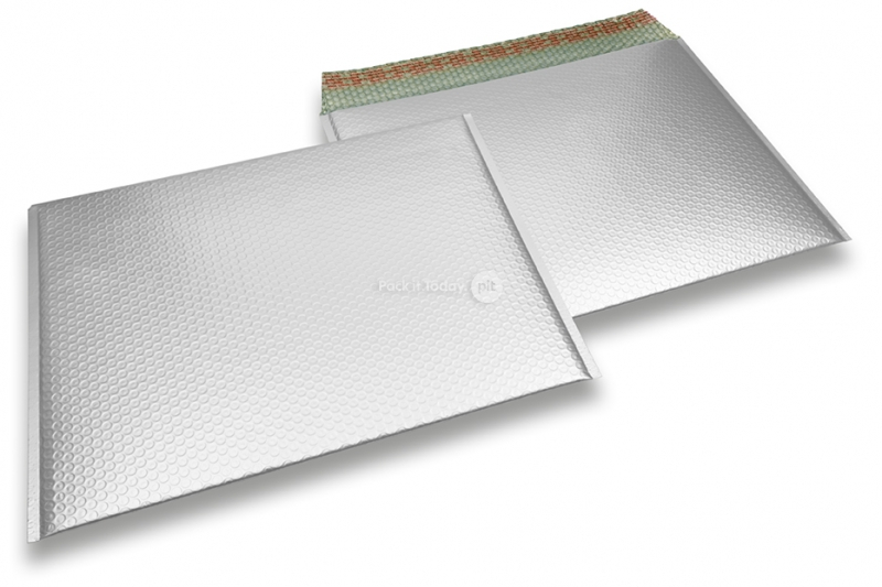 Mat metalik kuverte sa zračnim jastučićima-reciklirane - srebrna 320 x 425 mm