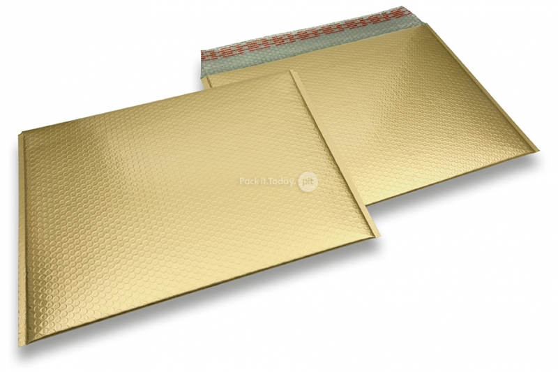 Mat metalik kuverte sa zračnim jastučićima-reciklirane - zlatna 320 x 425 mm