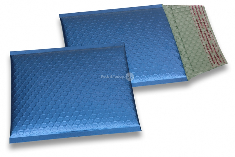 Mat metalik kuverte sa zračnim jastučićima-reciklirane - tamnoplava 165 x 165 mm