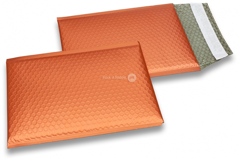 Mat metalik kuverte sa zračnim jastučićima-reciklirane - narančasta 180 x 250 mm
