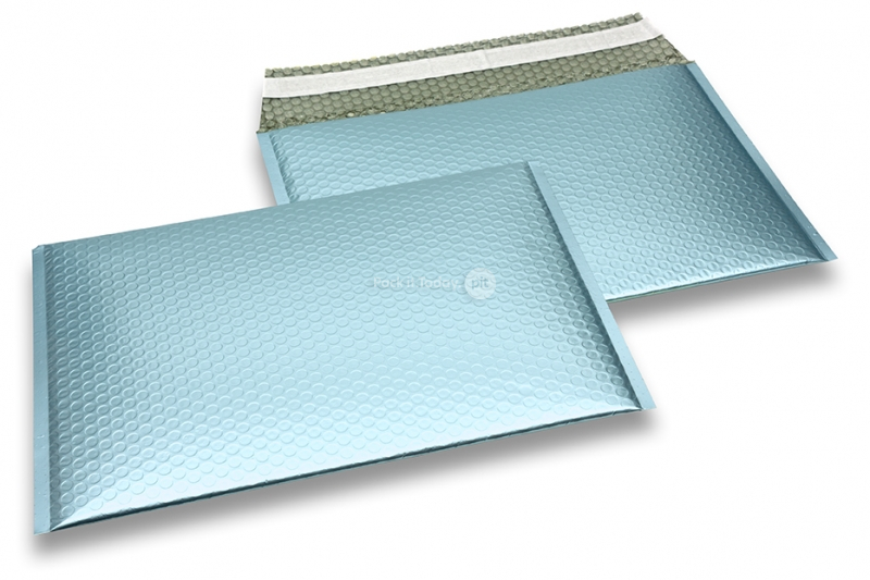 Mat metalik kuverte sa zračnim jastučićima-reciklirane - ledenoplava 235 x 325 mm