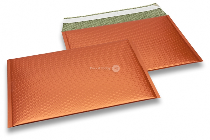 Mat metalik kuverte sa zračnim jastučićima-reciklirane - narančasta 235 x 325 mm