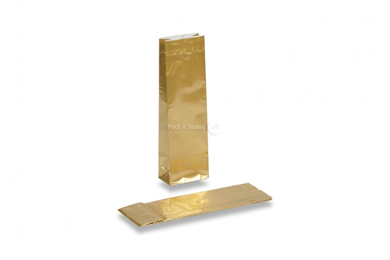Vrećice u boji sa križnim dnom - zlatna 55 x 30 x 175 mm, 50 grama