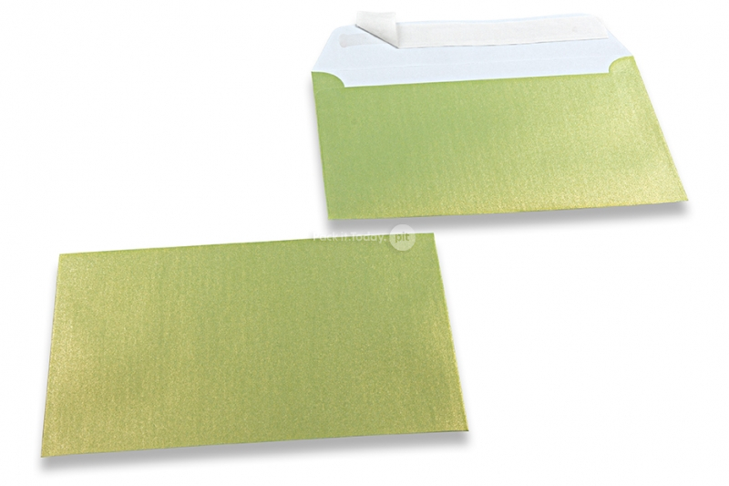 Sedefaste kuverte u limeta zelenoj boji - 114 x 162 mm