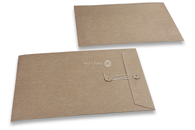 Kuverte sa končićem za zatvaranje - 229 x 324 mm, smeđa kraft