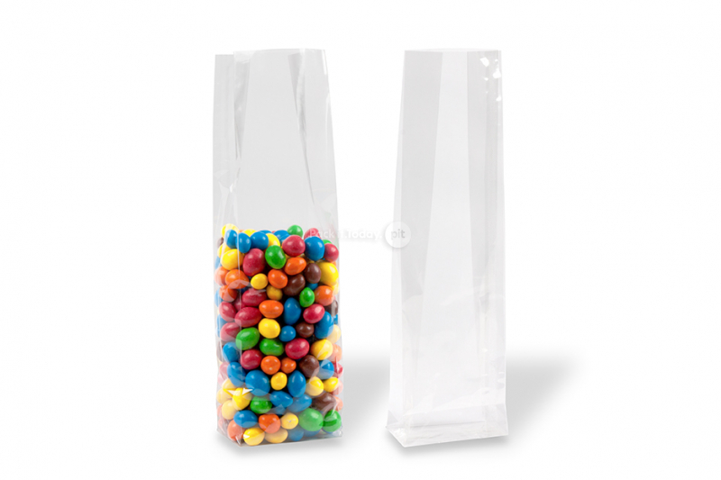 Prozirne vrećice s križnim dnom - 80 x 280 x 50 mm, 850 ml