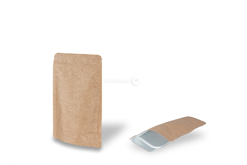 Samostojeće vrećice od smeđeg krafta - 130 x 225 x 70 mm, 500 ml