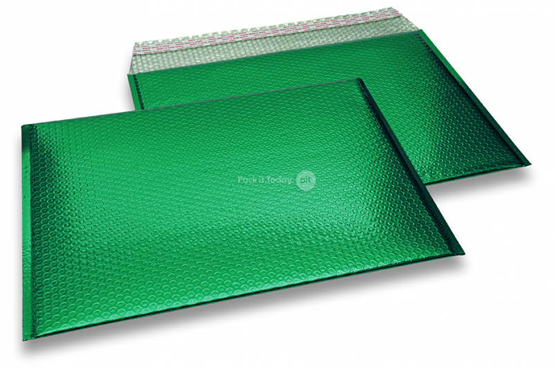 Metalik kuverte sa zračnim jastučićima-reciklirane - zelena 320 x 425 mm