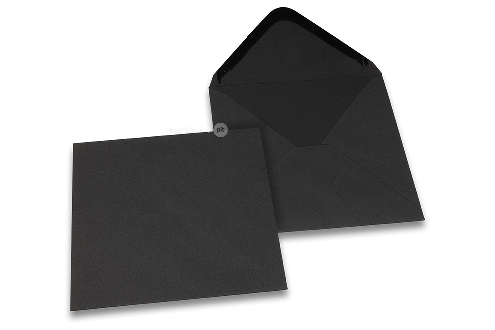 Reciklirane kuverte - Crne 160 x 160 mm