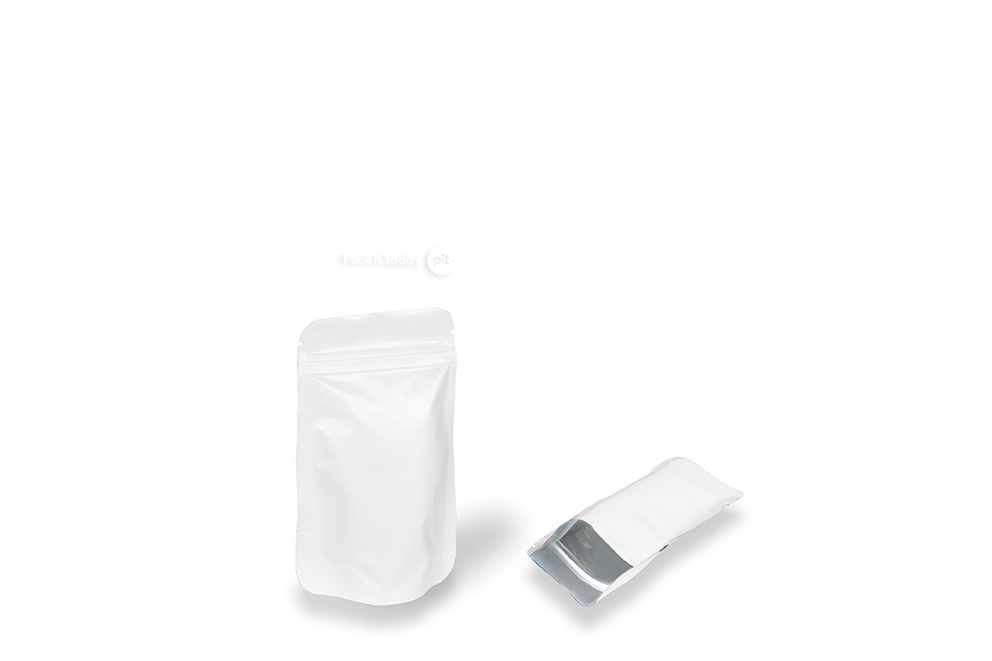 Samostojeće vrećice od bijeli krafta - 85 x 145 x 50 mm, 100 ml