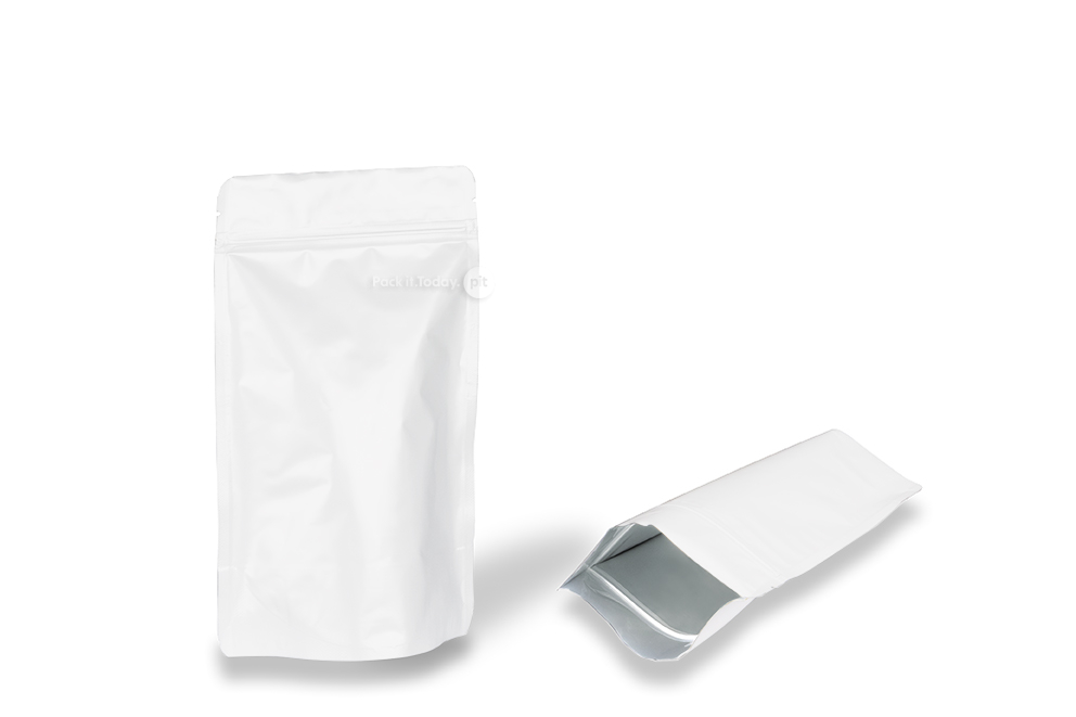 Samostojeće vrećice od bijeli krafta - 160 x 270 x 80 mm, 750 ml