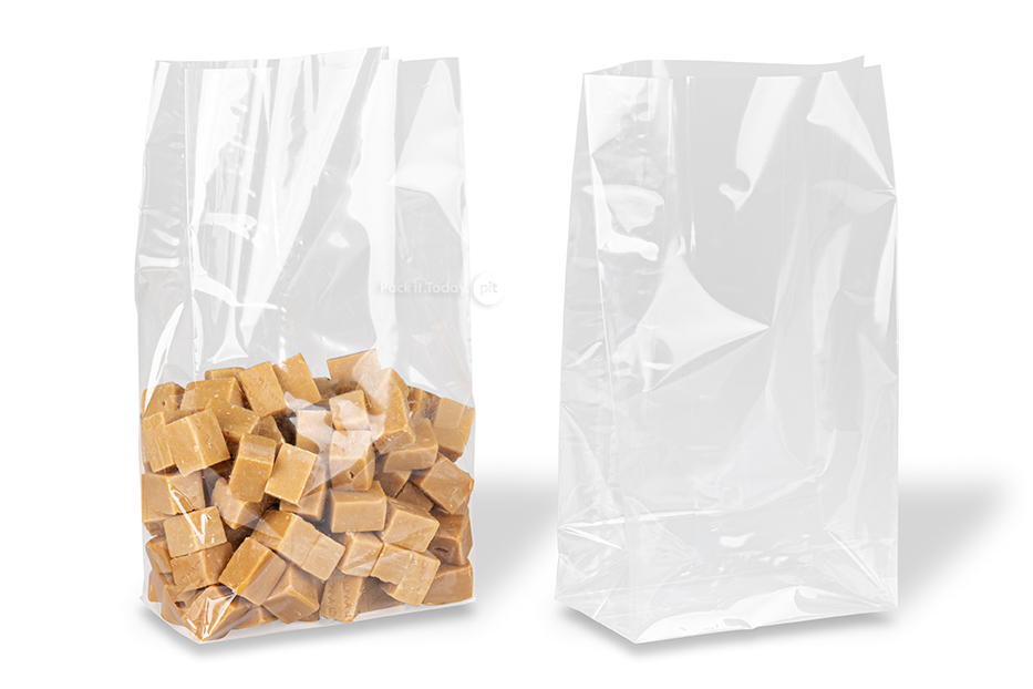 Prozirne vrećice s križnim dnom - 140 x 260 x 80 mm, 2000 ml