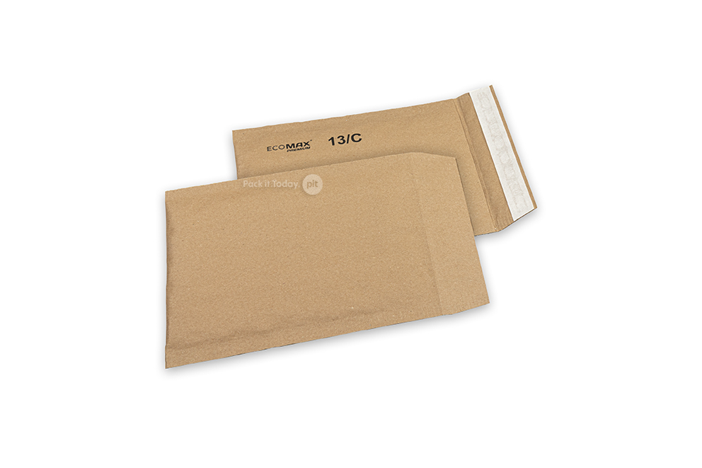 Papirom podstavljene omotnice Ecomax - 150 x 215 mm, 13/C, smeđa