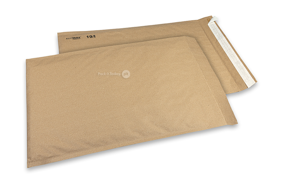 Papirom podstavljene omotnice Ecomax - 300 x 445 mm, 19/I, smeđa